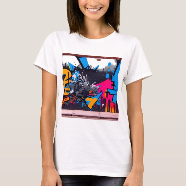 Graffiti Art Design - Urban Street Style T-Shirt (Front)