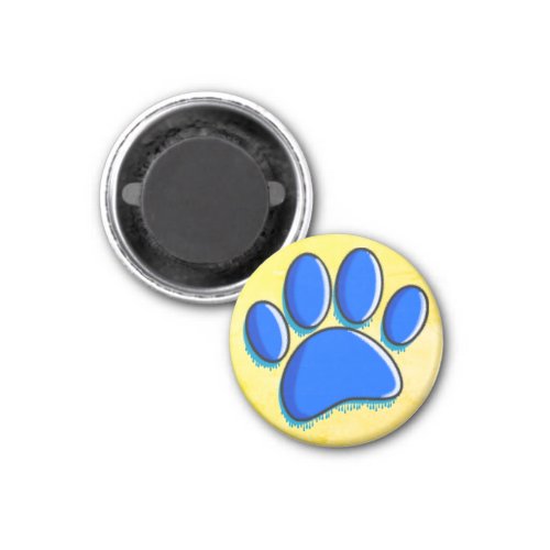 Graffiti Art Dog Paw Print Magnet