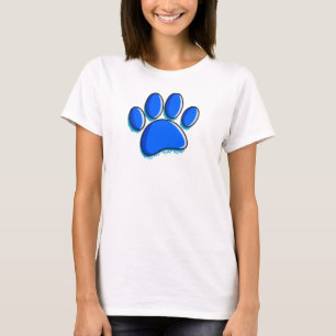 Graffiti Art Dog Paw Print T-Shirt