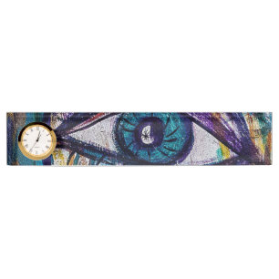 Graffiti Art Eye Desk Name Plate