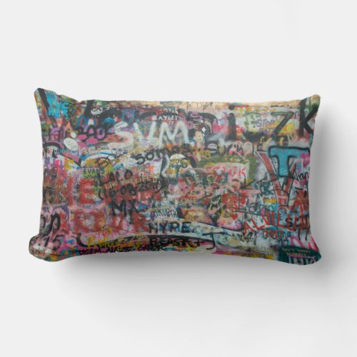 Graffiti art lumbar pillow