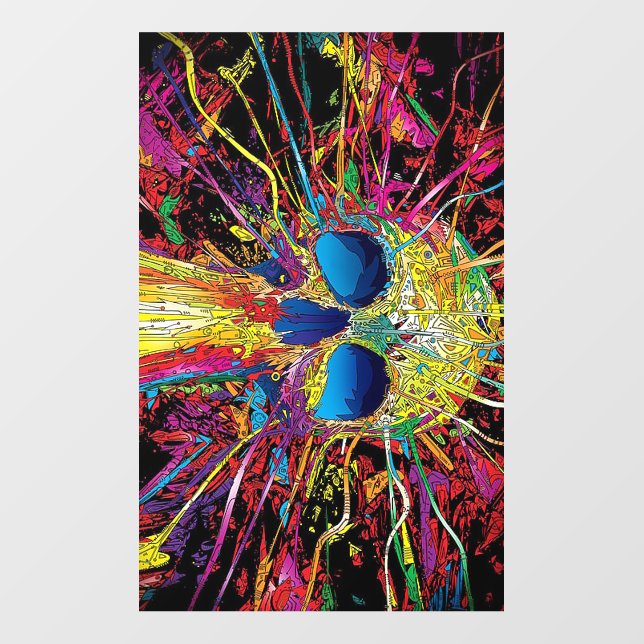 graffiti, art, psychedelic art, graphic design,  p floor decals (Front)