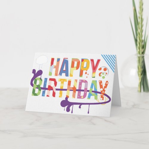 Graffiti Art Style Birthday Card