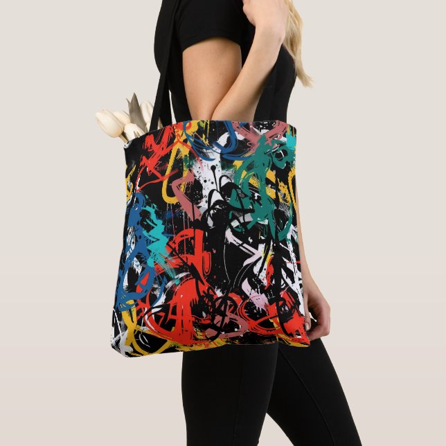 Graffiti Art Tote Bag (Close Up)