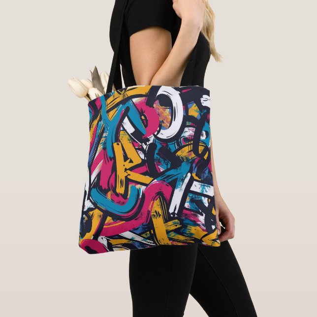 Graffiti Art Tote Bag (Close Up)
