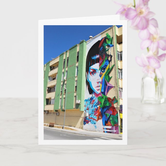 Graffiti Art, Vilamarxant, Valencia, Spanish Card (Orchid)