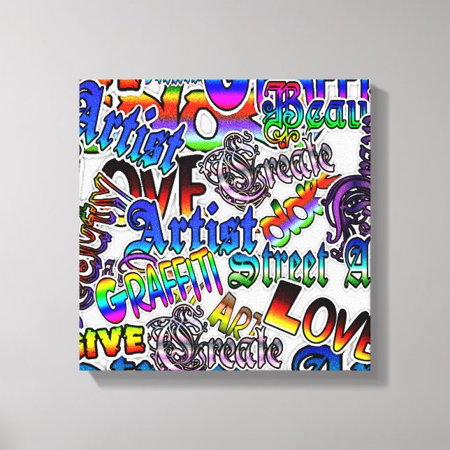 Graffiti Art Wrapped Canvas (Front)