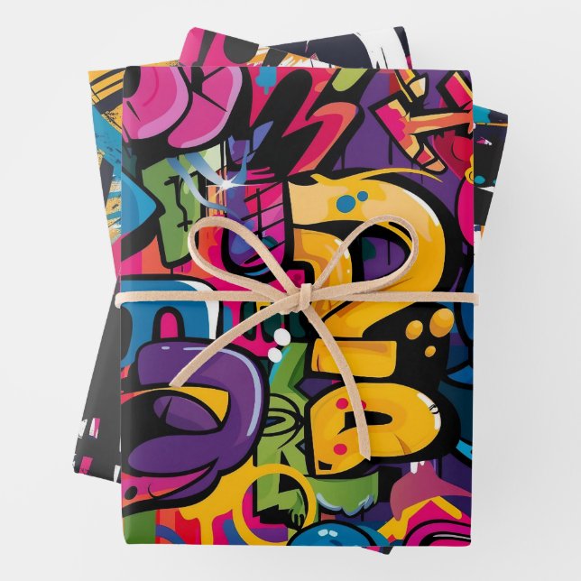 Graffiti Art Wrapping Paper Sheets (In situ)