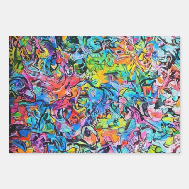graffiti art wrapping paper sheets (Front)