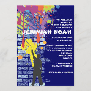 Graffiti Artist Bar Bat Mitzvah Invitation