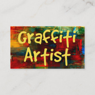Graffiti Artist in Paint Business Card