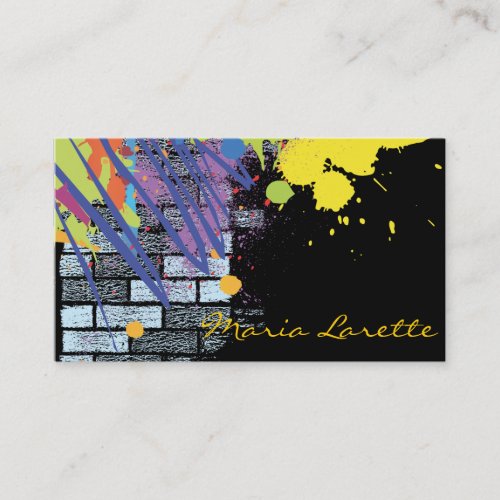 GRAFFITI ARTIST Party Event Planner Designer Card