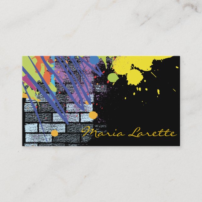 GRAFFITI ARTIST Party Event Planner Designer Card (Front)