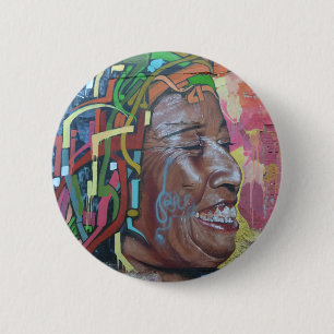 Graffiti Artwork Face Pinback Button