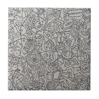 Graffiti Artwork Line Work Ceramic Tile