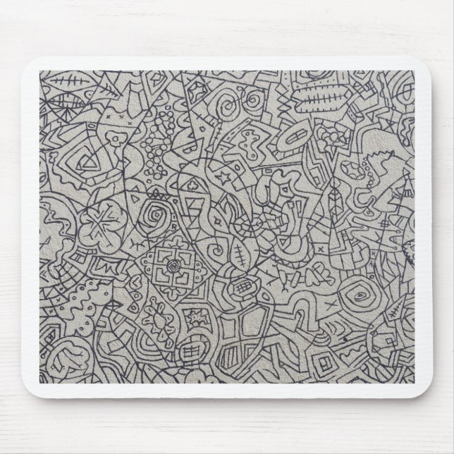 Graffiti Artwork Line Work Mouse Pad (Front)