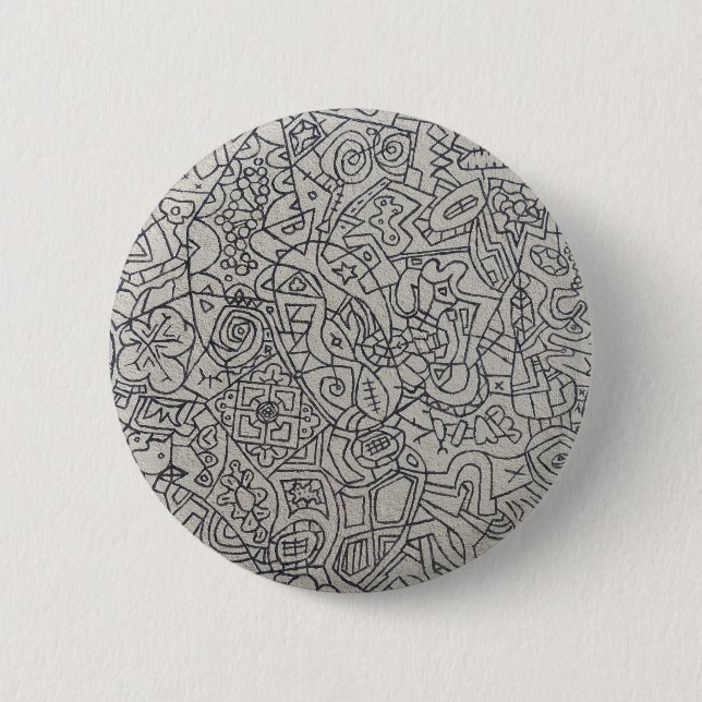 Graffiti Artwork Line Work Pinback Button (Front)