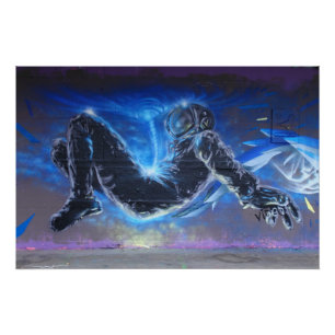 Graffiti Astronaut Poster