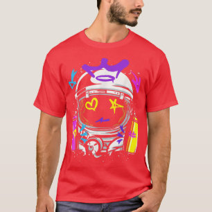 Graffiti Astronaut Spray Paint Street Art Drawing T-Shirt