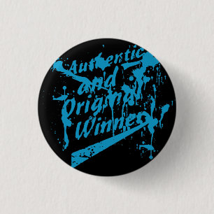 Graffiti Authentic Original Winner Grunge Splatter Button