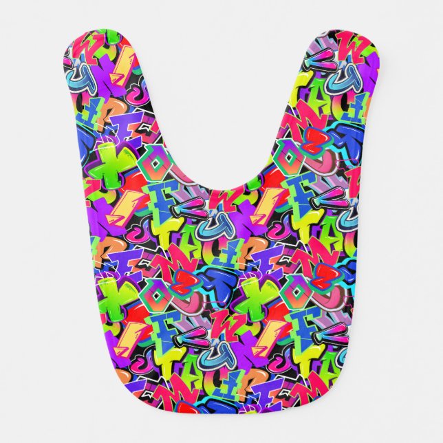 Graffiti Baby Bib (Front)
