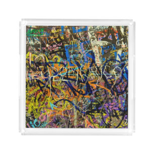 Graffiti Background Acrylic Tray