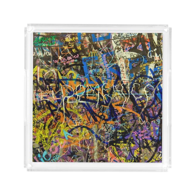 Graffiti Background Acrylic Tray (Front)