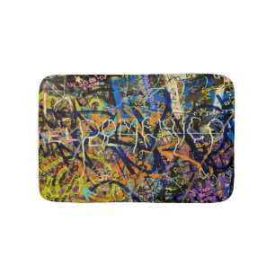 Graffiti Background Bathroom Mat