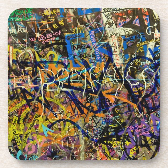 Graffiti Background Coaster (Front)