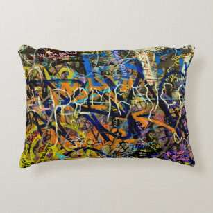 Graffiti Background Decorative Pillow