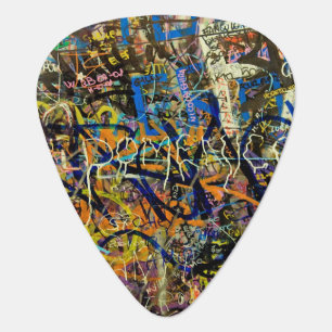 Graffiti Background Guitar Pick