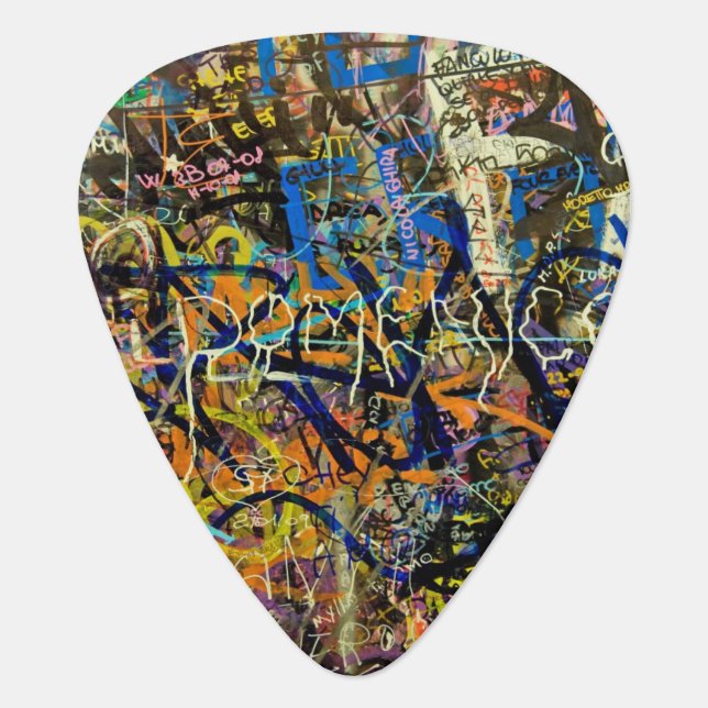 Graffiti Background Guitar Pick (Front)