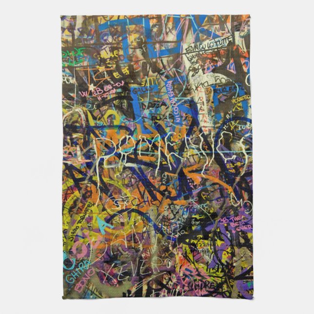 Graffiti Background Kitchen Towel (Vertical)