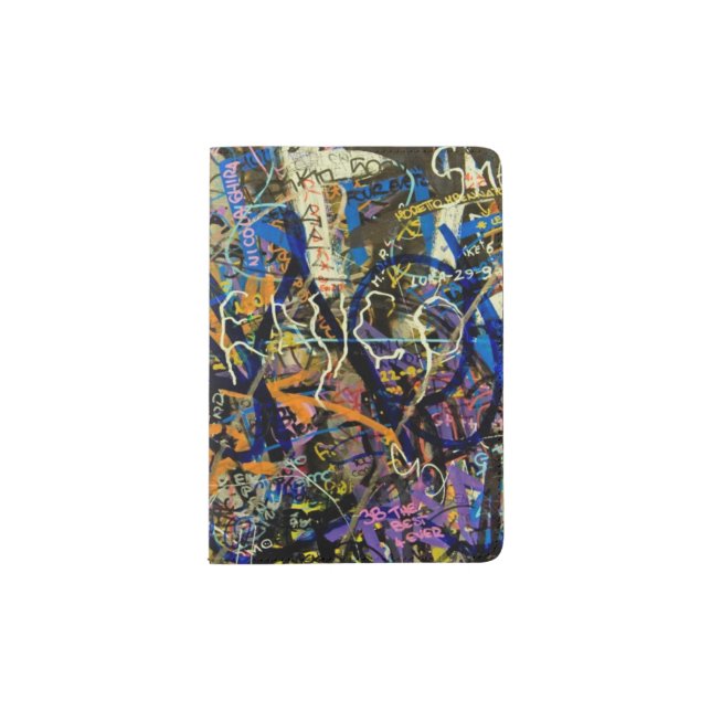 Graffiti Background Passport Holder (Front)