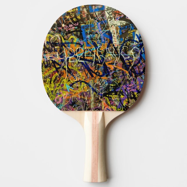 Graffiti Background Ping Pong Paddle (Front)