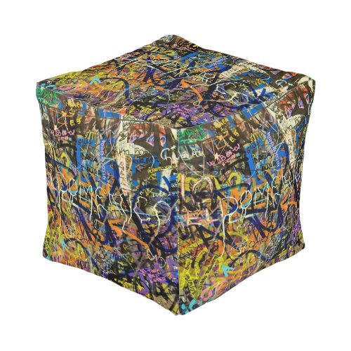 Graffiti Background Pouf