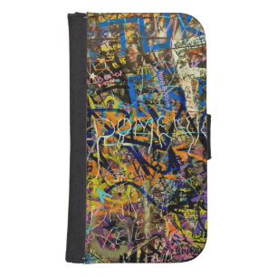 Graffiti Background Galaxy S4 Wallet Case
