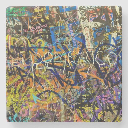 Graffiti Background Stone Coaster