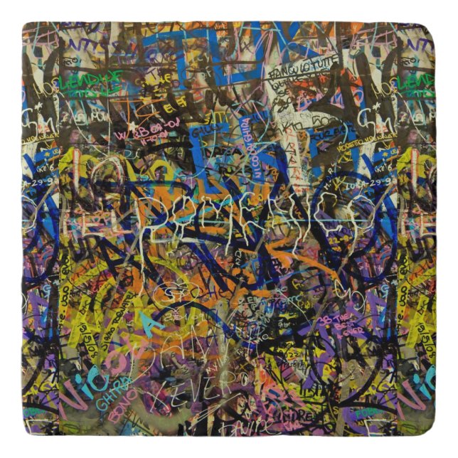 Graffiti Background Trivet (Front)
