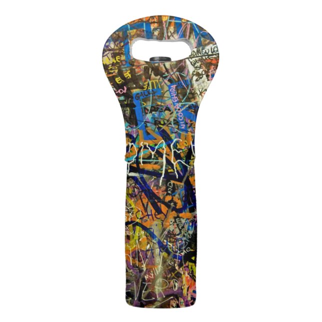 Graffiti Background Wine Bag (Front)