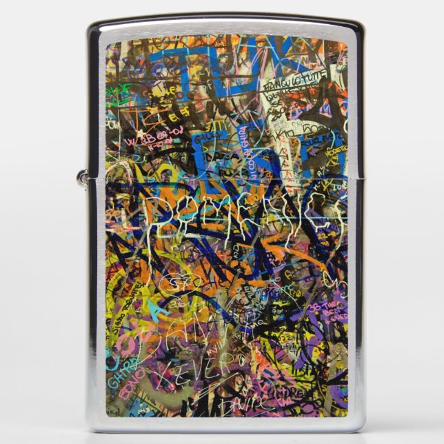 Graffiti Background Zippo Lighter (Front)
