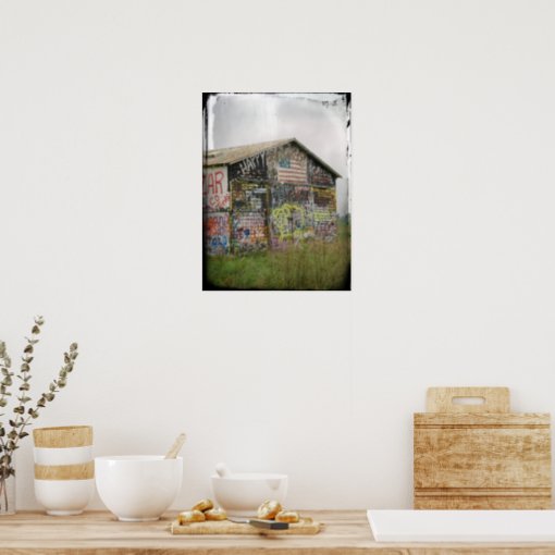 Graffiti Barn Poster | Zazzle