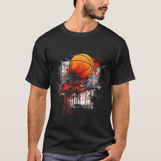 Graffiti Basketball Graphic Street Art Wall Art Je T-Shirt