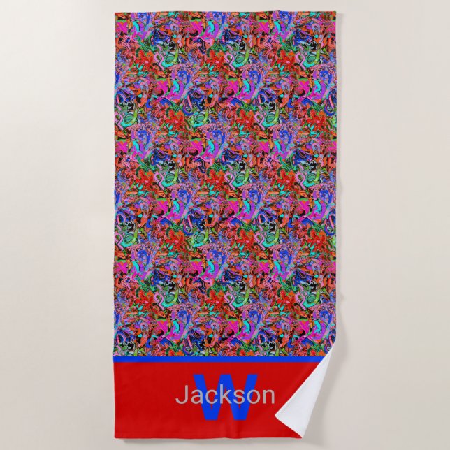 Graffiti  beach towel (Front)