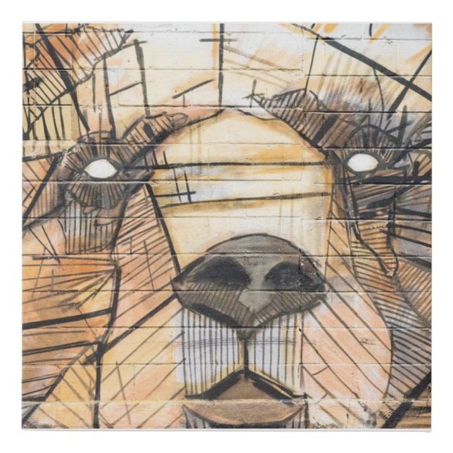 Graffiti Bear Faux Wrapped Canvas Print (Front)