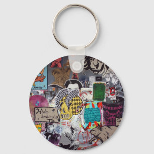 Graffiti, Berlin, Germany Keychain
