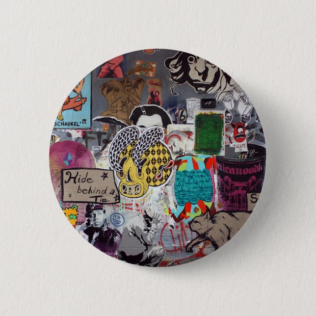 Graffiti, Berlin, Germany Pinback Button (Front)