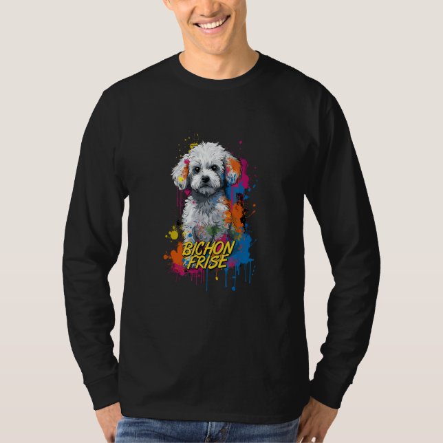 Graffiti Bichon Frise Mural Street Bichon Frise T-Shirt (Front)
