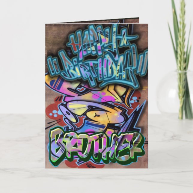 Graffiti birthday card brother (Front)