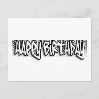 Graffiti Birthday Postcard